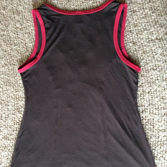Women’s Brown & Dark Red Tank | Size M | Made in Canada 🇨🇦 | Bamboo & Spandex - Picture 7 of 7